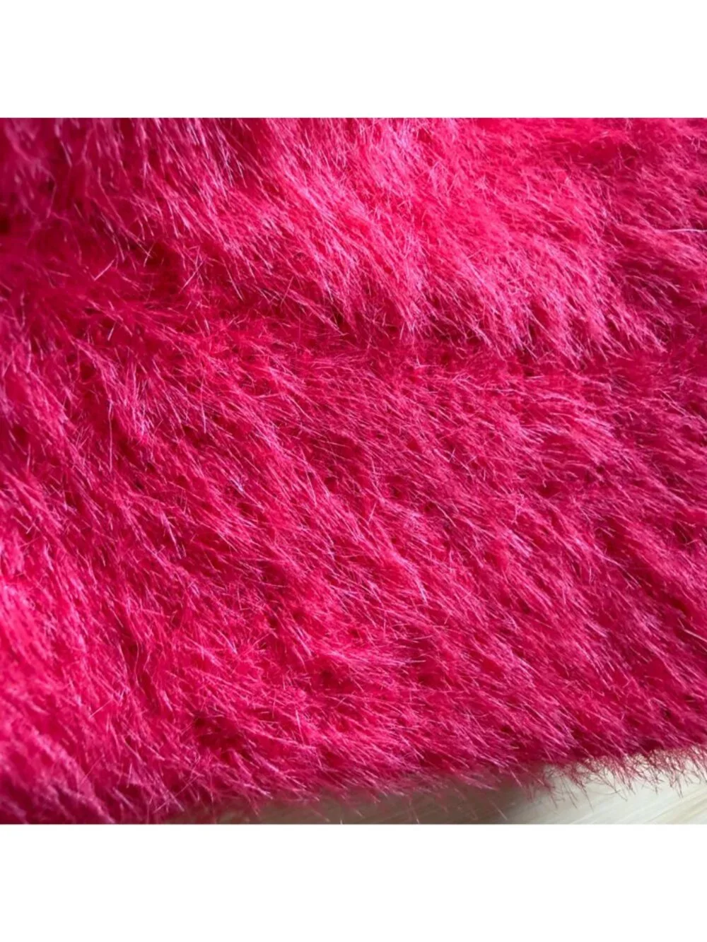 Maeve By Anthropologie Women's Bucket Hat Red Faux Fur Fuzzy Reversible